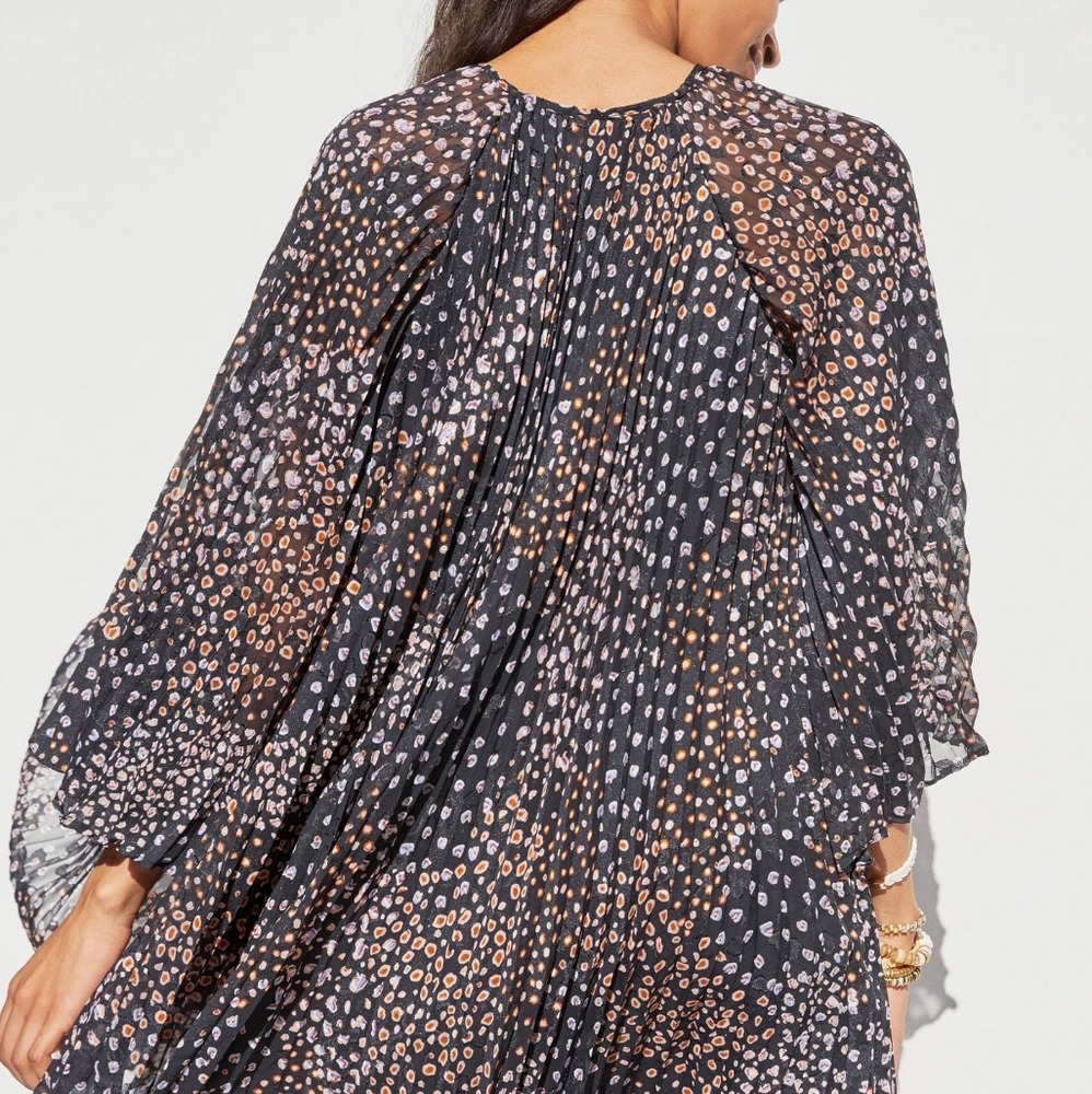 Anthropologie Toulon Pleated Mini Dress - Picture 5 of 7